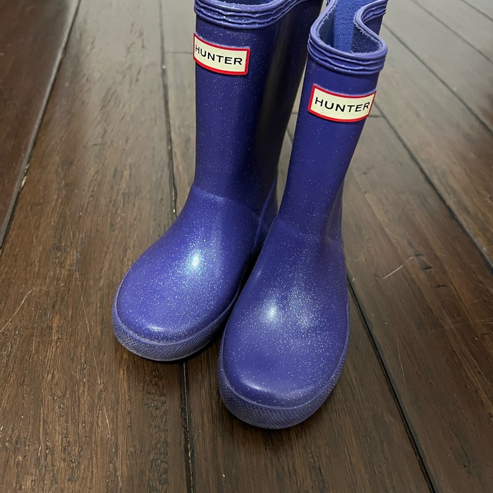 Hunter Purple Glitter Rain Boots